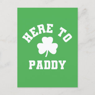 Carte Postale Ici à Paddy Funny Shamrock de la Saint Patrick