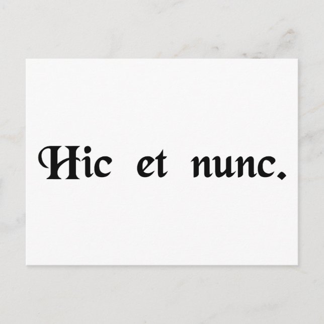 Carte Postale Ici et maintenant. (Devant)