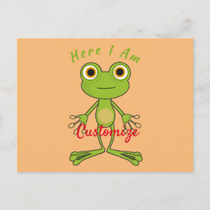 Carte Postale Ici, je suis mignonne grenouille Thunder_Cove