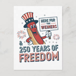 Carte Postale Ici pour le Weiner 250ème année de liberté