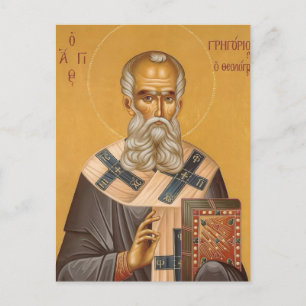 Carte Postale Icône chrétienne orthodoxe de St. Grégoire le Théo