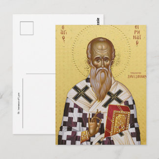 Carte Postale Icône chrétienne orthodoxe de St. Irénée de Lyon 