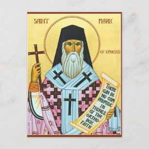 Carte Postale Icône chrétienne orthodoxe de St. Marc d'Éphèse