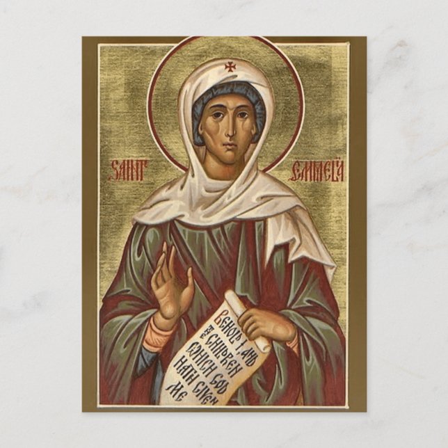 Carte Postale Icône chrétienne orthodoxe de Ste Emilie (Devant)