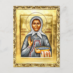 Carte Postale Icône chrétienne orthodoxe de Ste Olga d'Alaska