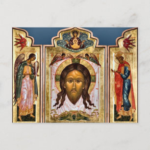 Carte Postale Icône chrétienne orthodoxe mandylion