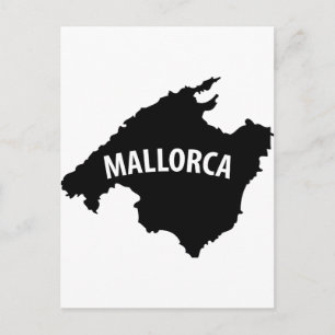 Carte Postale icône de contour de l'espagne de mallorca