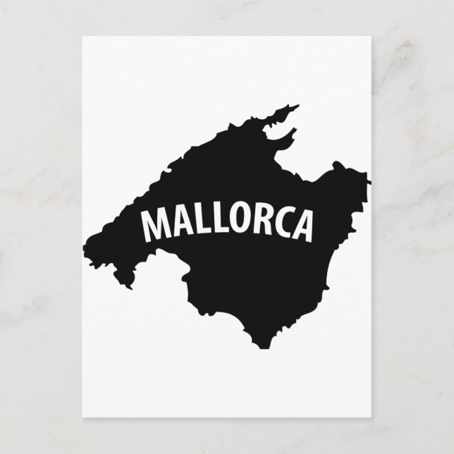 Carte Postale icône de contour de l'espagne de mallorca (Devant)