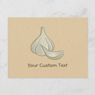 Carte Postale Icône de coupe d'ail