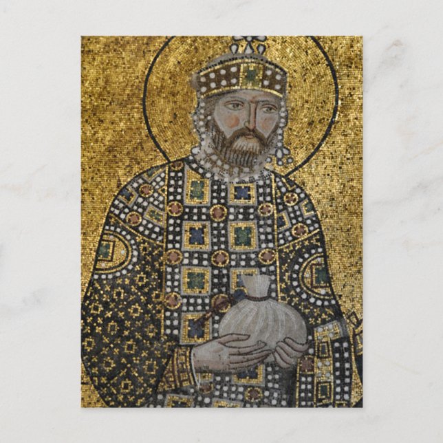 Carte Postale Icône de mosaïque byzantine Constantine IX (Devant)