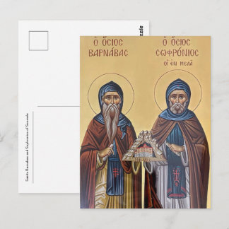 Carte Postale Icône des Saints Barnabas et Sophronios de Soumela