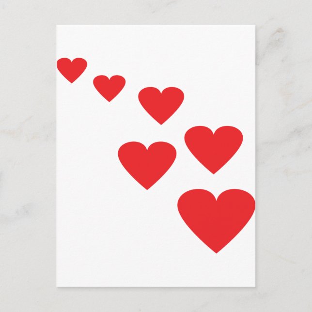 Carte Postale icône du coeur rouge volant (Devant)