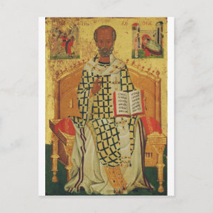 Carte Postale Icône orthodoxe byzantine de Saint-Nicolas de Myre