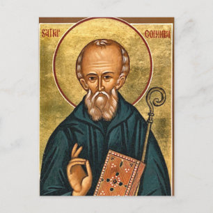 Carte Postale Icône orthodoxe chrétienne de St. Columba d'Iona