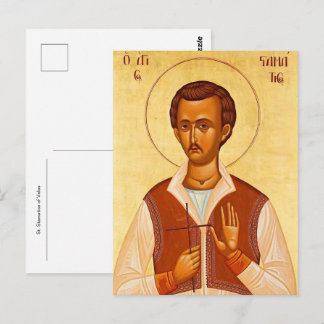 Carte Postale Icône orthodoxe chrétienne de St. Stamatios de Vol