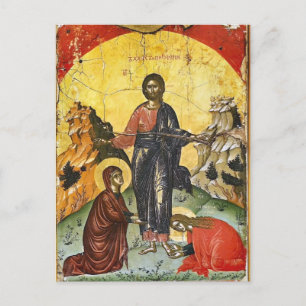 Carte Postale Icône orthodoxe chrétienne des Saintes Femmes Myrr