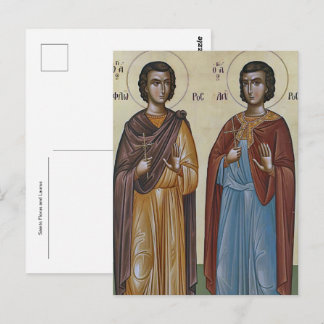 Carte Postale Icône orthodoxe chrétienne des saints Florus et La