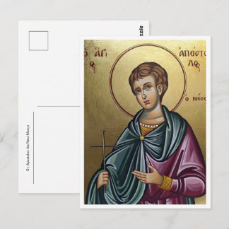 Carte Postale Icône orthodoxe de St. Apostolos le Nouveau-Martyr