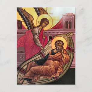 Carte Postale Icône orthodoxe du rêve de St. Joseph l'Époux