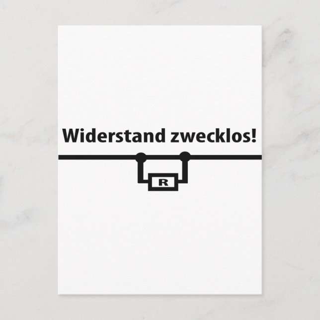 Carte Postale Icône Physik Widerstand zwecklos (Devant)