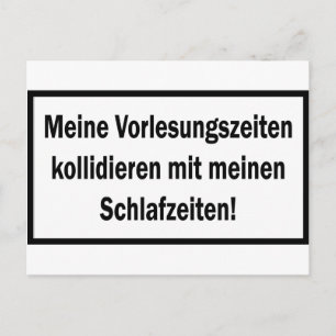 Carte Postale Icône Studenten Vorlesungszeiten
