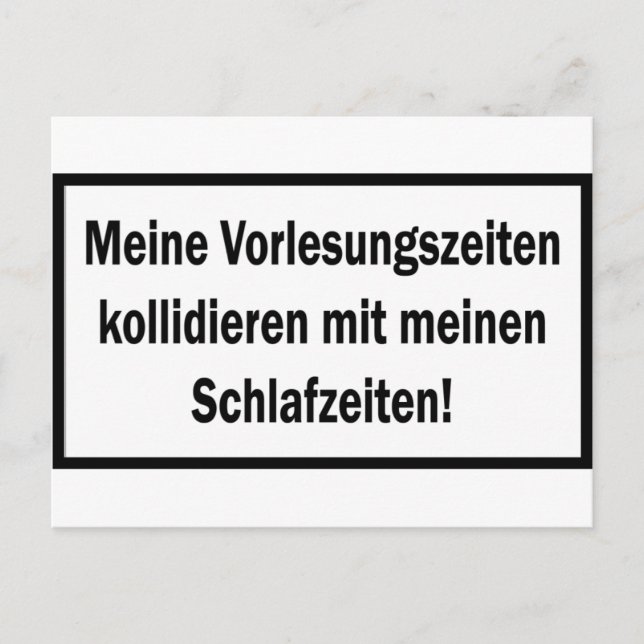 Carte Postale Icône Studenten Vorlesungszeiten (Devant)