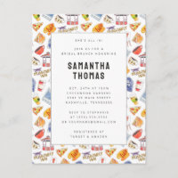 Icones aquarelle pour le brunch de mariage de Gilm