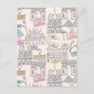 Carte Postale Icônes de Paris