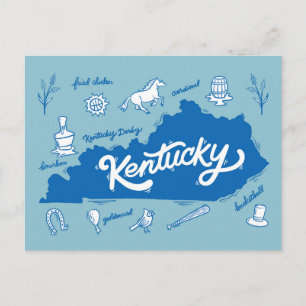 Carte Postale Icônes de souvenirs du Kentucky