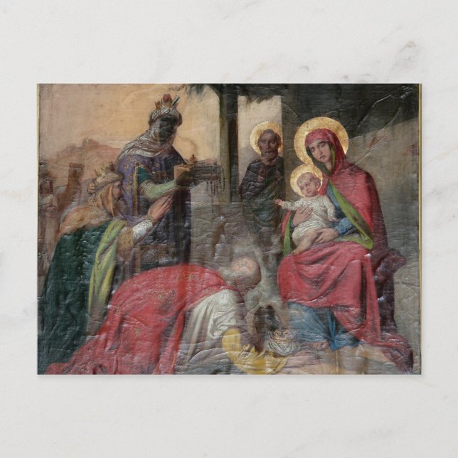 Carte Postale Iconographie orthodoxe serbe à l'église de Valjevo (Devant)