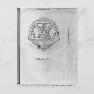 Carte Postale Icosahedron, de 'De Divina Proportione'