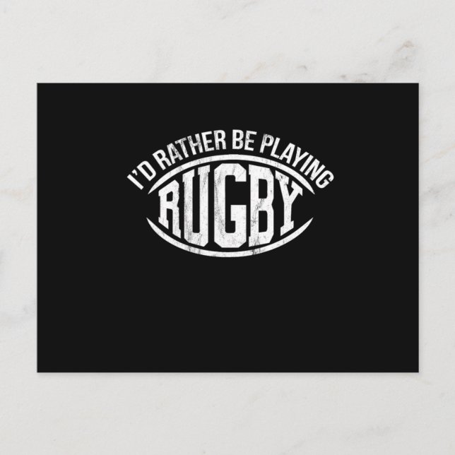 Carte Postale ID Plutôt jouer au rugby (Devant)