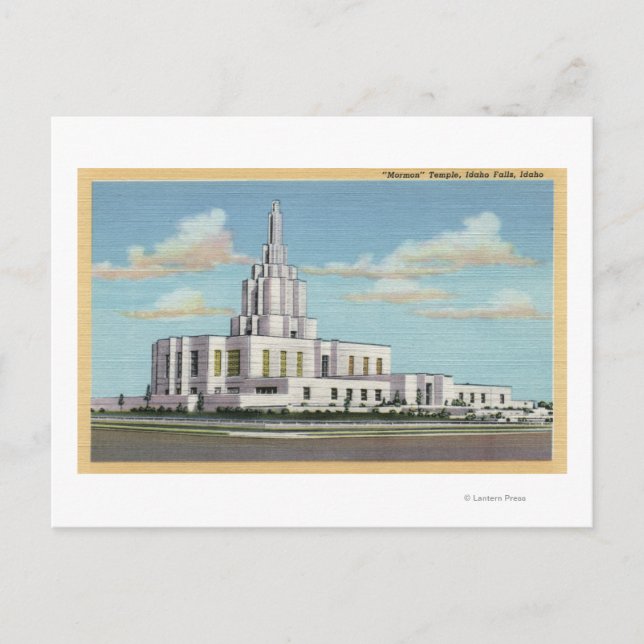 Carte Postale Idaho Falls, ID - Mormon Temple View (Devant)