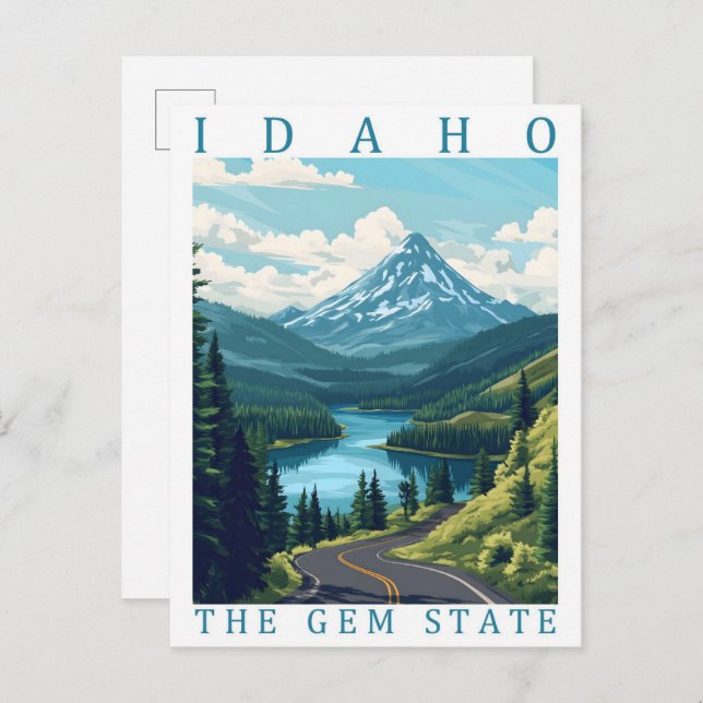 Carte Postale Idaho Gem State USA Travel Place (Devant / Derrière)