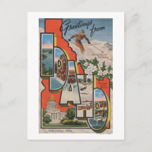 Carte Postale Idaho (Ski)Grandes Scènes De LETTREIdaho