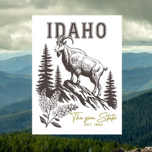 Carte Postale Idaho The Gem State Établ. en 1890 Mouflon