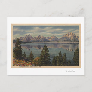 Carte Postale Idaho - Vue sur la chaîne de Teton et le lac Jacks