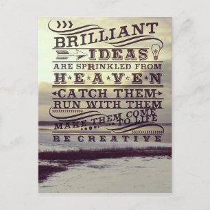 Carte Postale Idée brillante du ciel Soyez créative Frozen Lake