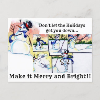 Carte Postale Idée brillante Snowman