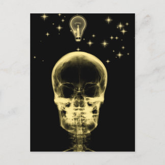 Carte Postale Idée brillante X-Ray Skeleton - Jaune