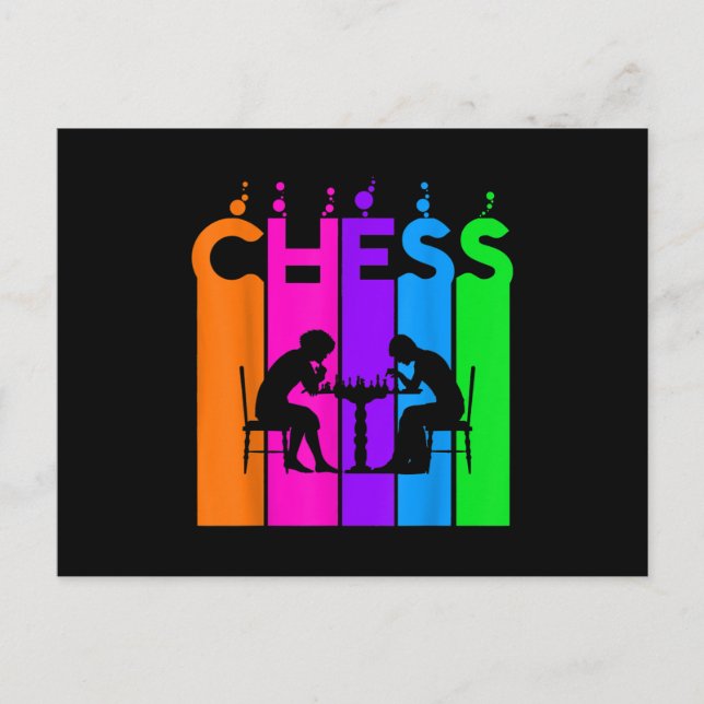 Carte Postale Idée cadeau bulle d'échecs passe-temps et sport (Devant)
