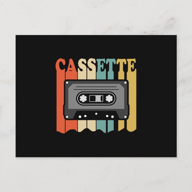 Carte Postale Idée cadeau d'anniversaire cassette rétro vintage  (Devant)