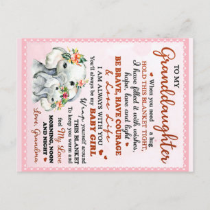 Carte Postale Idée cadeau d'anniversaire éléphant pour ma petite