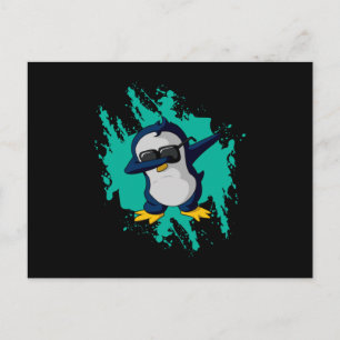 Carte Postale Idée cadeau drôle Pinguin Dabbing Glace froide Coo