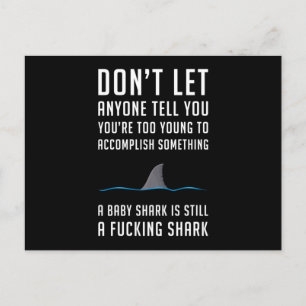 Carte Postale Idée cadeau drôle requins aileron de requin poisso