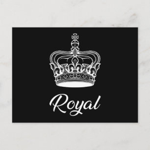 Carte Postale Idée cadeau drôle royal princesse couronne or