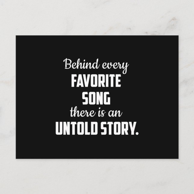 Carte Postale Idée Cadeau Instrument Musical Musicien Son (Devant)