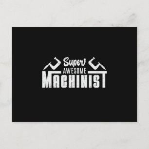 Carte Postale Idée Cadeau Machiniste CNC Mécanicien Machine