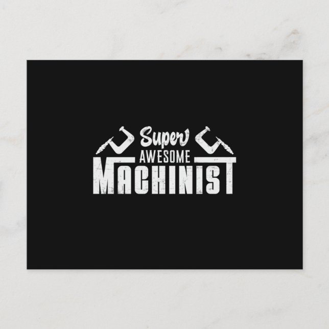 Carte Postale Idée Cadeau Machiniste CNC Mécanicien Machine (Devant)