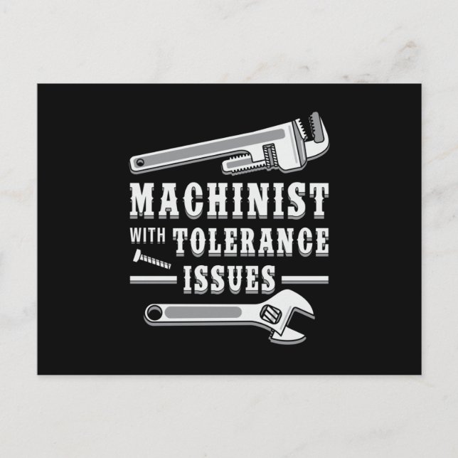 Carte Postale Idée Cadeau Machiniste Mécanicien de Machines CNC (Devant)